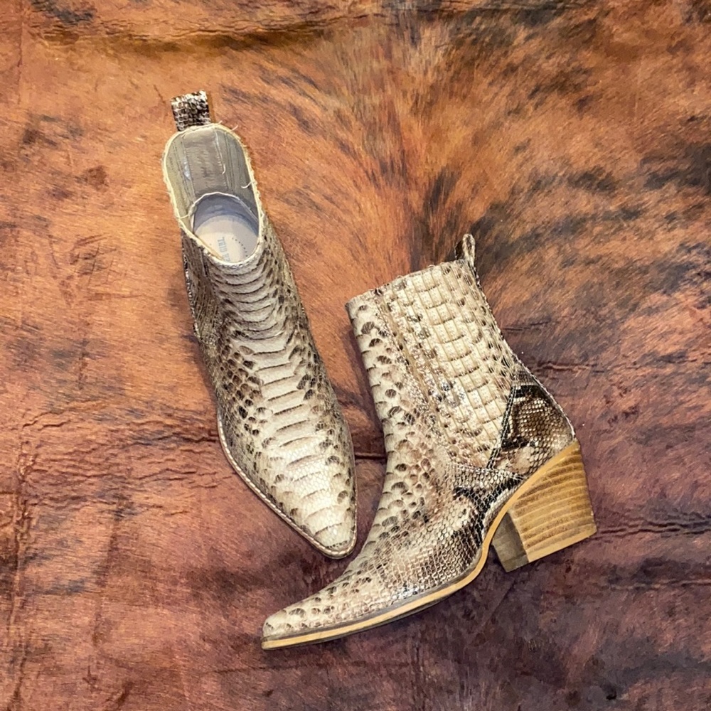 Snake Skin Booties